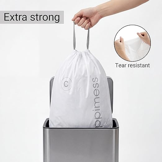 happimess 13.2 Gallon Drawstring Trash Bags, Heavy Duty LDPE Liners - Image 5