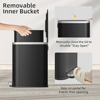 KUK Slim Bathroom Trash Can - Image 5