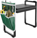 FLINTER 10.2" Wider Garden Kneeler and Seat, Heavy Duty Thick Gardening Bench for Kneeling and Seat - Garden Kneelers for Seniors, Gardening Stools for Women, Grandparents, Gardeners, Black by FlinterOfficial