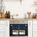 HAISUKA Blue & Gold Marble Lightweight Bath & Kitchen Towels - Image 4