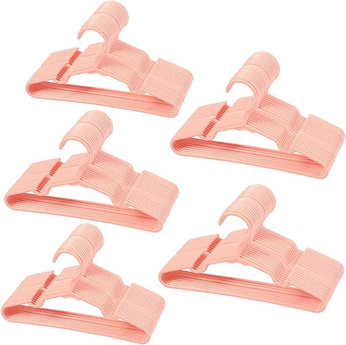 120 pcs Pink Baby Nursery Closet Hangers, Non-Slip Laundry Infant Pant Hanger by VIIBASE