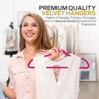 Premium Velvet Hangers 50 Pack Ultra Thin Non Slip Adult Felt Space Saving Suit - Image 5