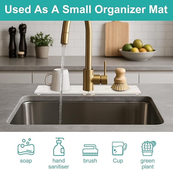 Small White Marble Stone Faucet Mat - Image 6