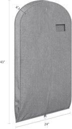 Univivi Garment Bags for Hanging Clothes, 43 Inch Suit Cover Bags for Closet - Image 2