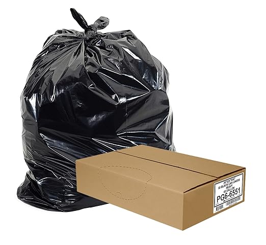 Aluf Plastics 65 Gal Black Heavy Duty Garbage Bags 1.5 Mil - Image 7