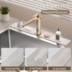 Faucet Mat for Kitchen Sink, Diatomite Stone Drying Sink Protectors, Bathroom - Image 3