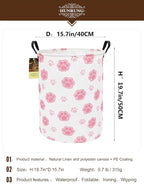 HUNRUNG Laundry Hamper, Large Canvas Fabric Lightweight Storage Basket Toy - Image 2