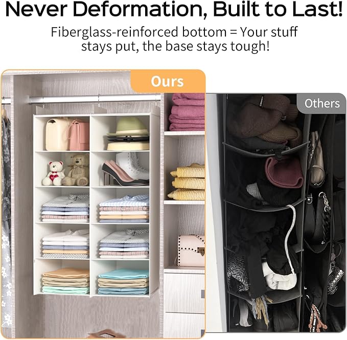 White 5-Tier Hanging Closet Storage Organizer - Image 5