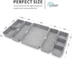 Welaxy Desk Drawer organizers tray Felt storage bins aesthetics room décor - Image 6
