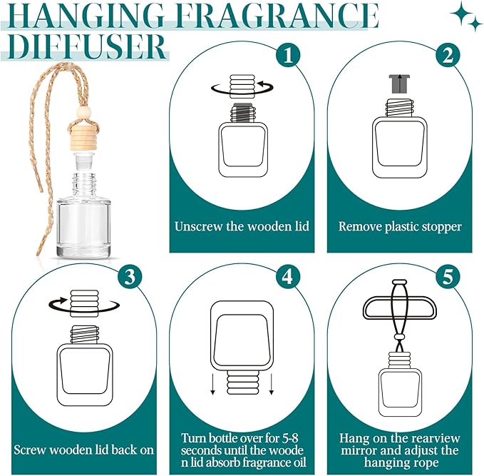 AROIC Premium Scent Car Air Freshener, 6 Pack Hotel Scent Collection Diffuser - Image 7