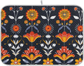 Floral Pattern Traditional Folk Art Dish Drying Mat by BOENLE-WELCOMEYOURCOMING