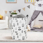 FANKANG Storage Basket, Nursery Hamper Canvas Laundry Basket Foldable - Image 4
