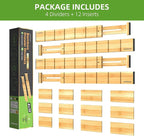 ANTOWIN 4 Pack Expandable Drawer Dividers, 2.2'' High, Extend from 17'' to 22'' - Image 8