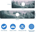 Foggy Forest Dish Drying Mat for Kitchen Sink Splash Guard Behind Faucet Sink - Image 3
