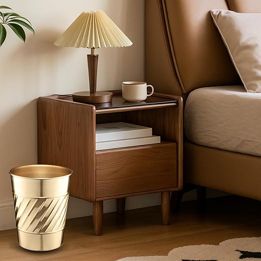 Monarch Abode Metal Bathroom Trash Can – Waste Basket - Image 7