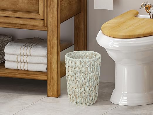 Wicker Trash Can, Bathroom Trash Can, Wicker Waste Basket - Image 7