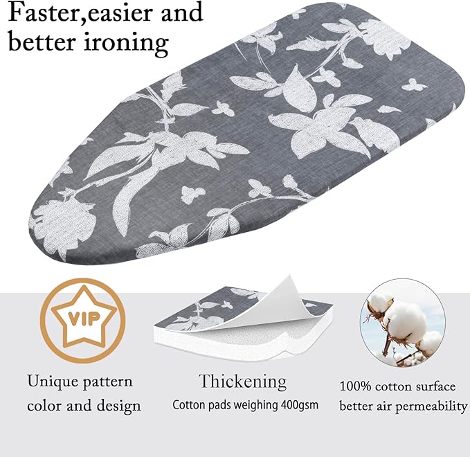 Small Ironing Board Cover Scorch Resistant, Cotton Table top Ironing Board Cover - Image 3