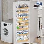 8-Tier Over The Door Pantry Organizer, Heavy-Duty Metal Wall Mount or Hanging - Image 7