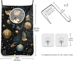 Shell Starfish Black Hanging Laundry Hamper Door Hampers Bag Basket - Image 3