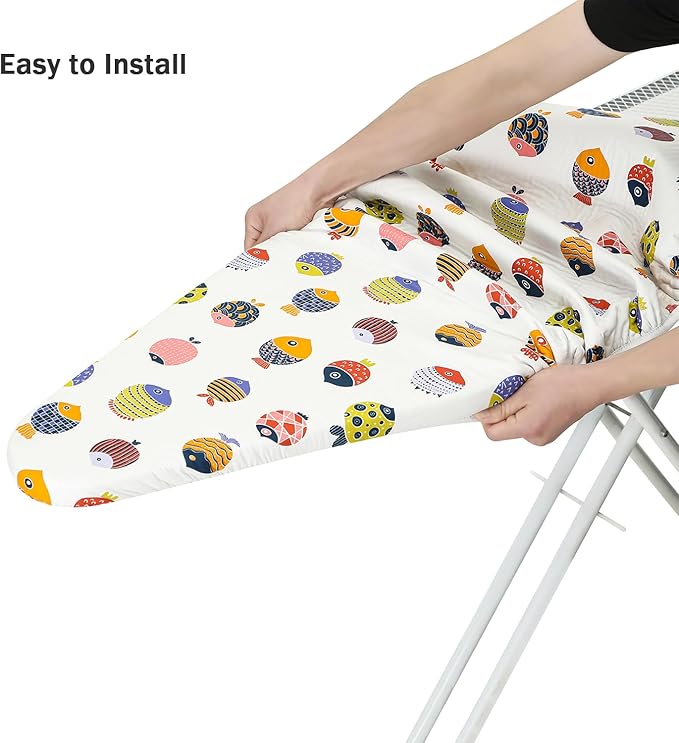 Ironing Board Cover and Pad Standard Size 15" x 54", 3 Pairs of Hook and Loop - Image 5
