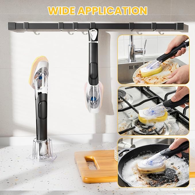 Soap Dispensing Replacement Dish Brush Storage Set - Image 7