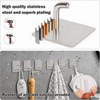 Livabber Adhesive Towel Hooks, 304 Stainless Steel Self Sticky Wall Hooks - Image 3