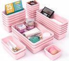 25 PCS Drawer Organizer Set, 4 Size Makeup Drawer Divider Organizer by StoreHappily