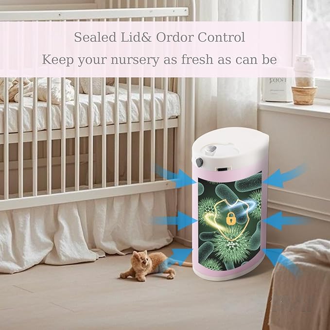 Diaper Pail, Baby Diaper Trash Can - Image 2