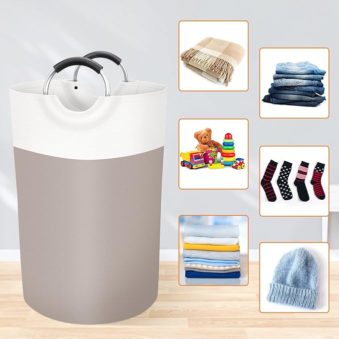 BlissTotes 75L Laundry Basket, Freestanding Laundry Hamper, Collapsible Dirty - Image 4