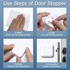 XoYoZo Door Stoppers Wall Protector Buffer Guard Doorknob Door Handle Bumper - Image 3