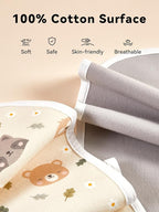 TILLYOU Waterproof Changing Pad Liners 6 Pack, 100% Cotton Reusable Cloth - Image 2