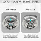 Kitchen Sink Strainer 2 Pack Drain Stopper Combo Basket Replacement - Image 5