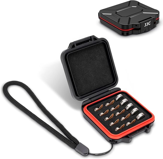 JJC Size 312 LIR1240 Battery Case Holder Storage, Water-Resistant Anti-Shock by JJC