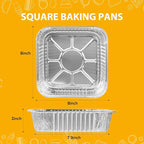 8"x8" Aluminum Foil Pans Disposable - Image 2