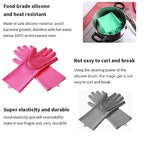 Magic Dishwashing Cleaning Sponge Gloves Reusable Silicone Brush Scrubber Gloves - Image 2