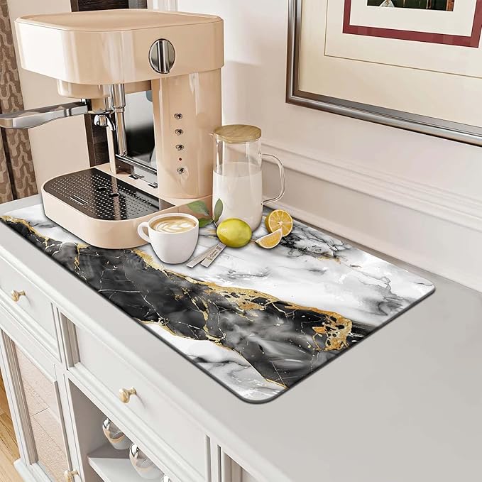 MCALK Marble Black Dish Drying Mat - Image 7