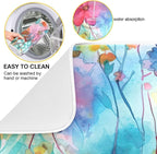 Colorful Beautiful Flowers Dish Drying Mat - Image 4