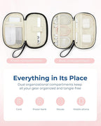 BAGSMART Travel Cord Organizer Electronics Case, Double Layers Puffer Cable - Image 2