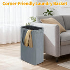 Slim Laundry Hamper, 48L Ultra Thin Collapsible Laundry Basket - Image 5