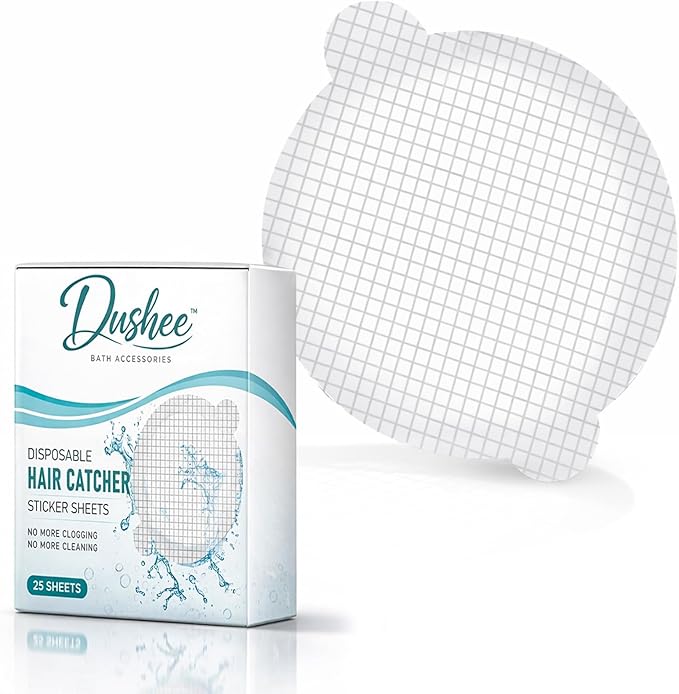 Disposable Shower Drain Hair Catcher Stickers – 25 Pack Peel & Stick Mesh Drain by Unknown