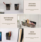 Bathroom Toothbrush Holder Set Modern Black Metal Clear Plastic Toothbrush - Image 5