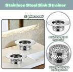 2-Pack Stainless Steel Drain Filter - Image 4