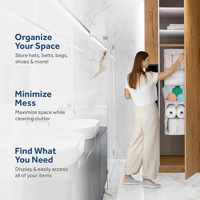ZOBER Hanging Closet Organizer, 5-Shelf - Image 4