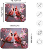 Dish Drying Mat Kitchen Counter Absorbent Red Cardinals Coffee Sink Mat Dish - Image 3