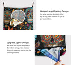 Mexican Skulls and Flowers Hanging Laundry Hamper Door Hampers Bag Basket - Image 4