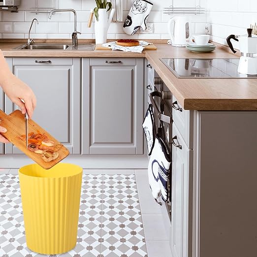 JiatuA Small Trash Can Plastic Wastebasket Round Garbage Container Bin - Image 6