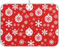 Christmas Snowflake Ball Baubles Dish Drying Mat by BOENLE-WELCOMEYOURCOMING