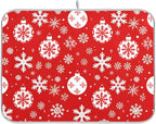 Christmas Snowflake Ball Baubles Dish Drying Mat by BOENLE-WELCOMEYOURCOMING