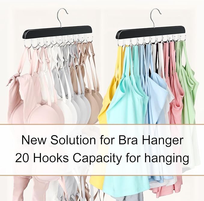 2 Pack Bra Hanger, Capacity Foldable Tank Top Hanger - Image 2