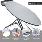 SheeChung Ironing Board Cover and Pad 18x54, Extra Thick Cotton Cover, Scorch - Image 3